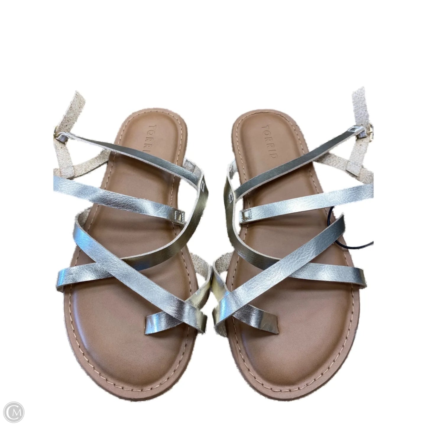 Sandals Flats By Torrid In Gold, Size: 8
