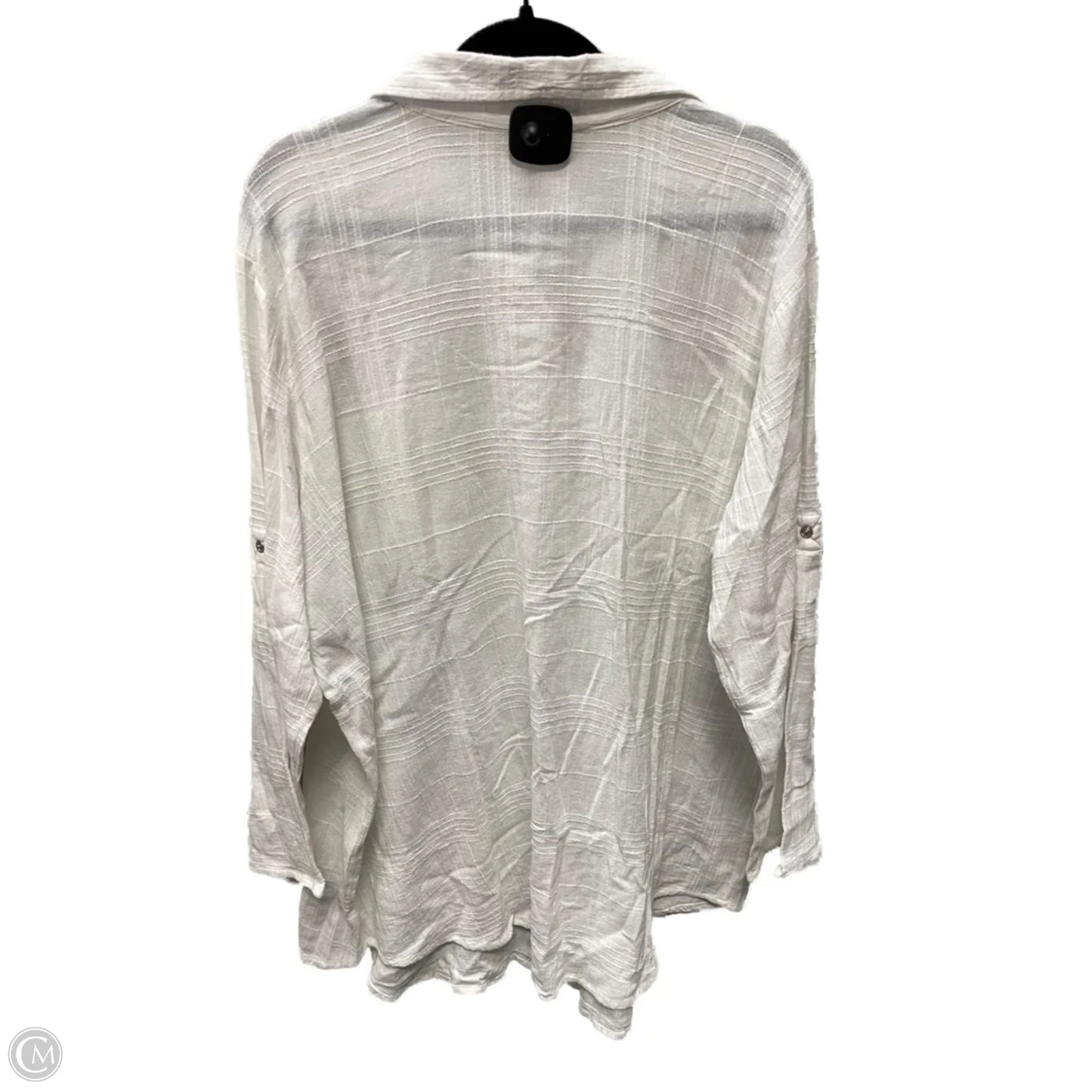 Tunic Long Sleeve By Woman Within In Cream, Size: 1x