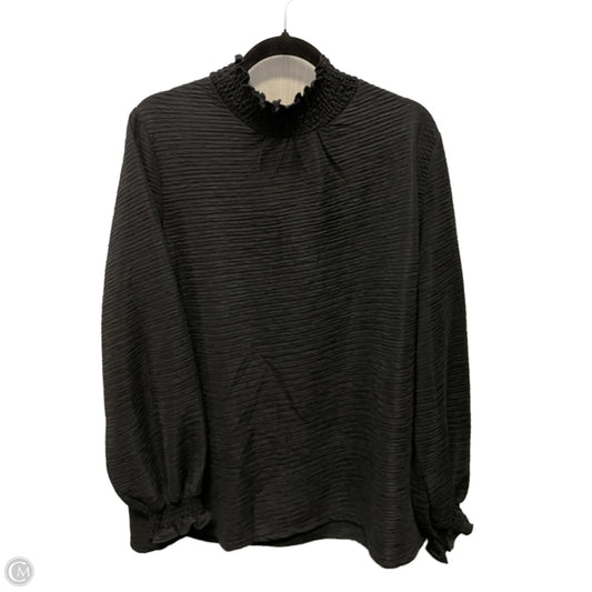 Blouse Long Sleeve By Clothes Mentor In Black, Size: Xl