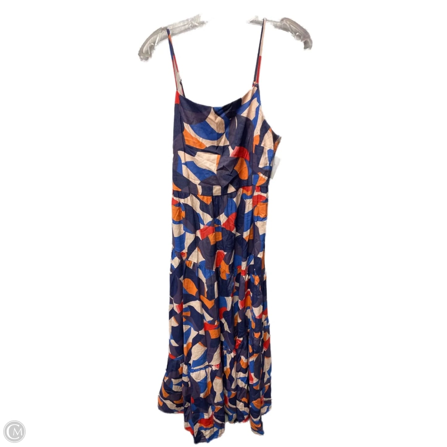 Dress Casual Short By Nine West Apparel In Blue & Orange, Size: M