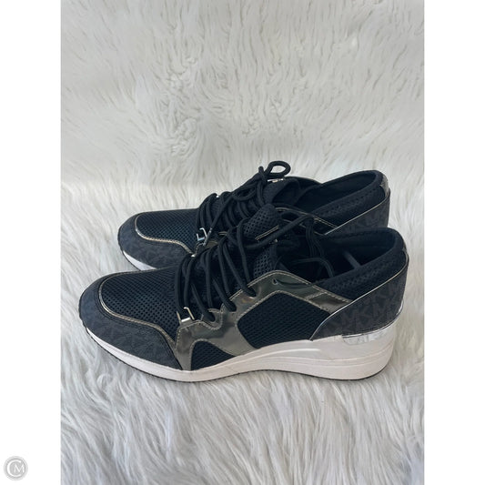 Shoes Designer By Michael Kors In Black & Silver, Size: 9