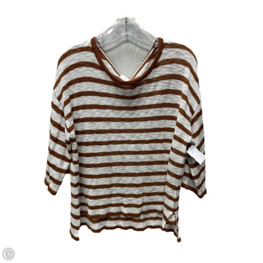 Sweater Short Sleeve By Wishlist In Striped Pattern, Size: M