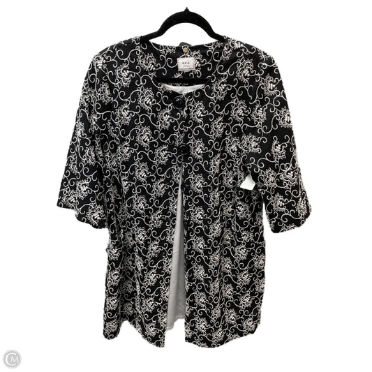 Jacket Other By Eci In Black & White, Size: Xl
