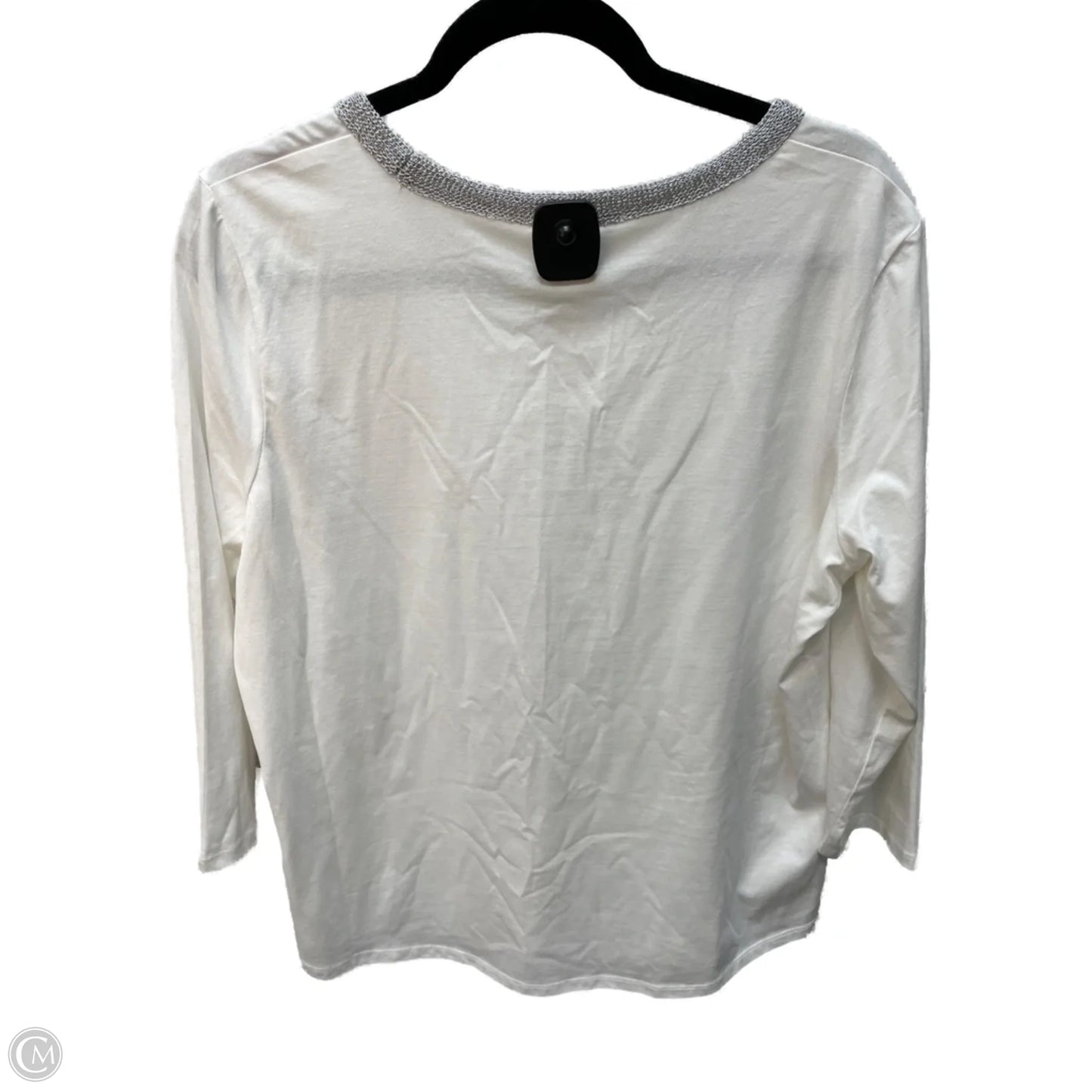 Top Long Sleeve By Chicos In White, Size: M