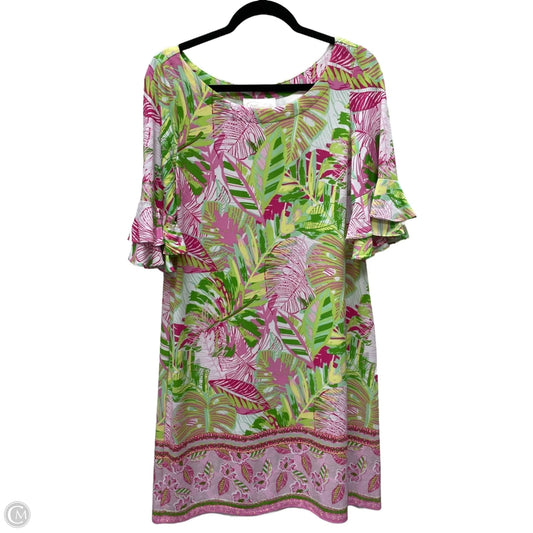 Dress Casual Short By Cappagallo In Tropical Print, Size: L