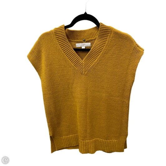 Sweater Short Sleeve By Loft In Orange, Size: Xs