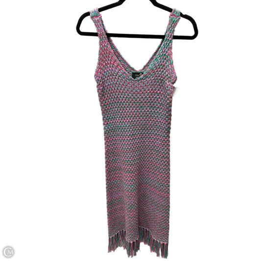 Dress Casual Short By Vici In Green & Pink, Size: M