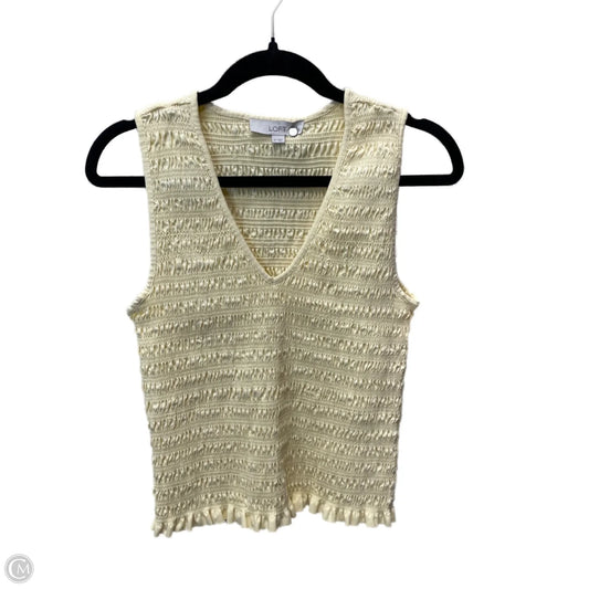 Top Sleeveless By Loft In Yellow, Size: M