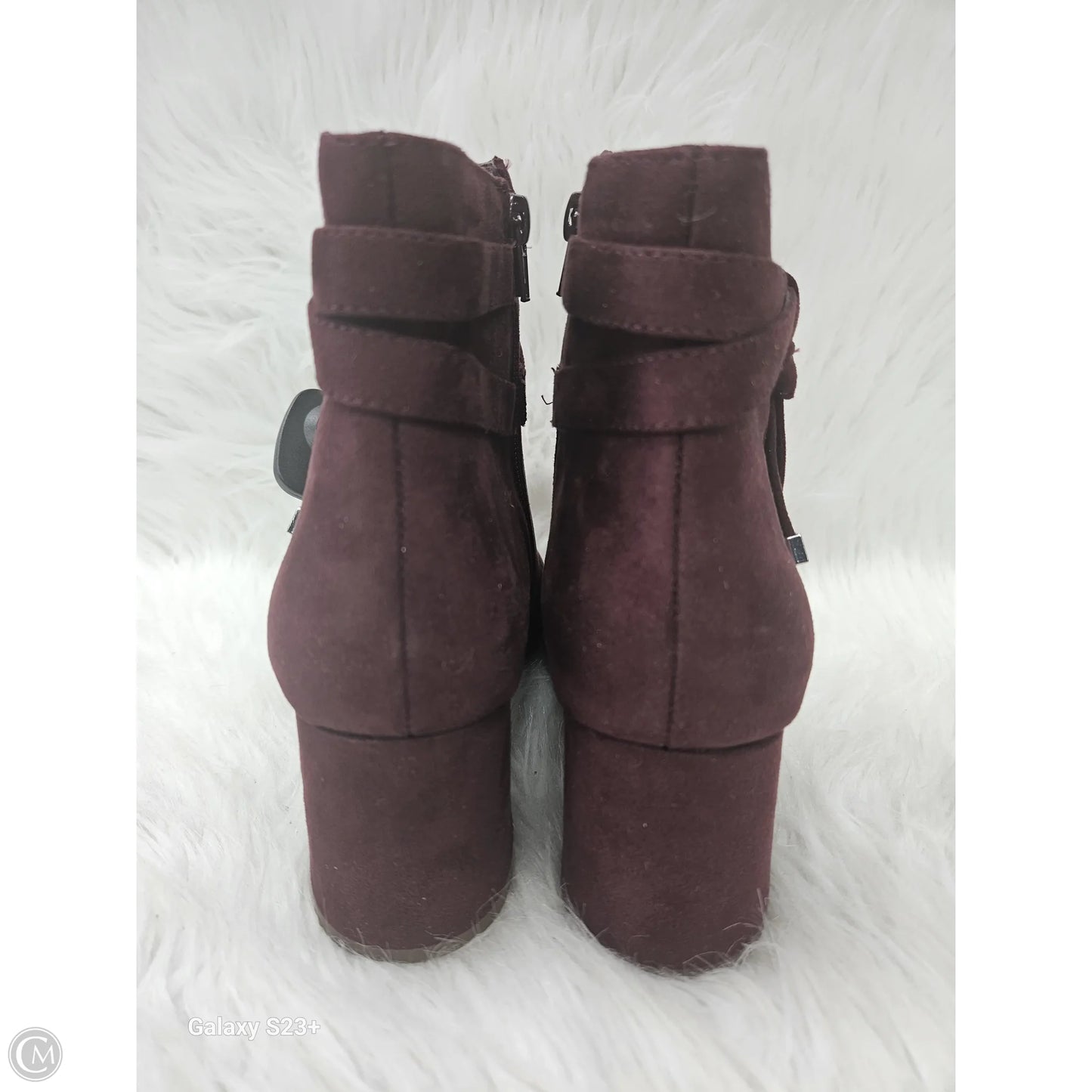 Boots Ankle Heels By Kelly And Katie In Maroon, Size: 11