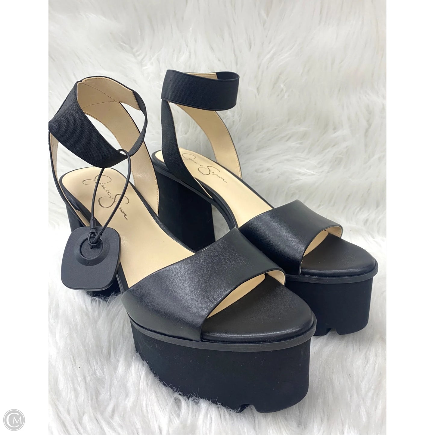 Sandals Heels Block By Jessica Simpson In Black, Size: 10