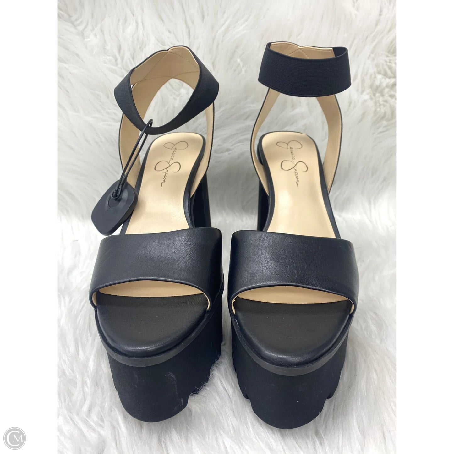 Sandals Heels Block By Jessica Simpson In Black, Size: 10