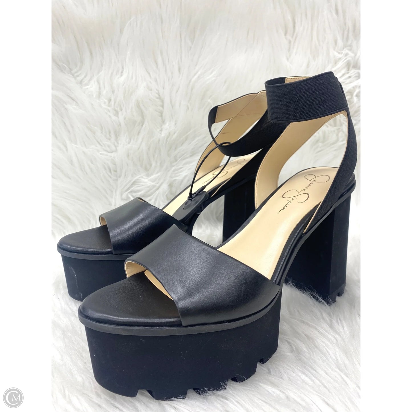 Sandals Heels Block By Jessica Simpson In Black, Size: 10
