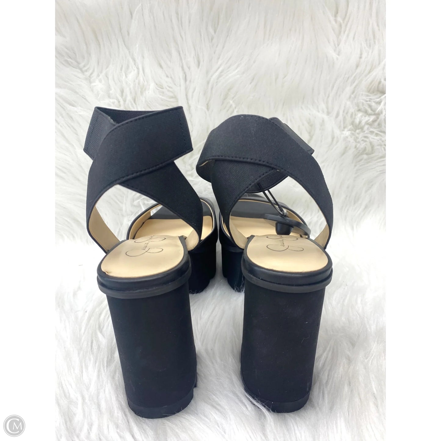 Sandals Heels Block By Jessica Simpson In Black, Size: 10