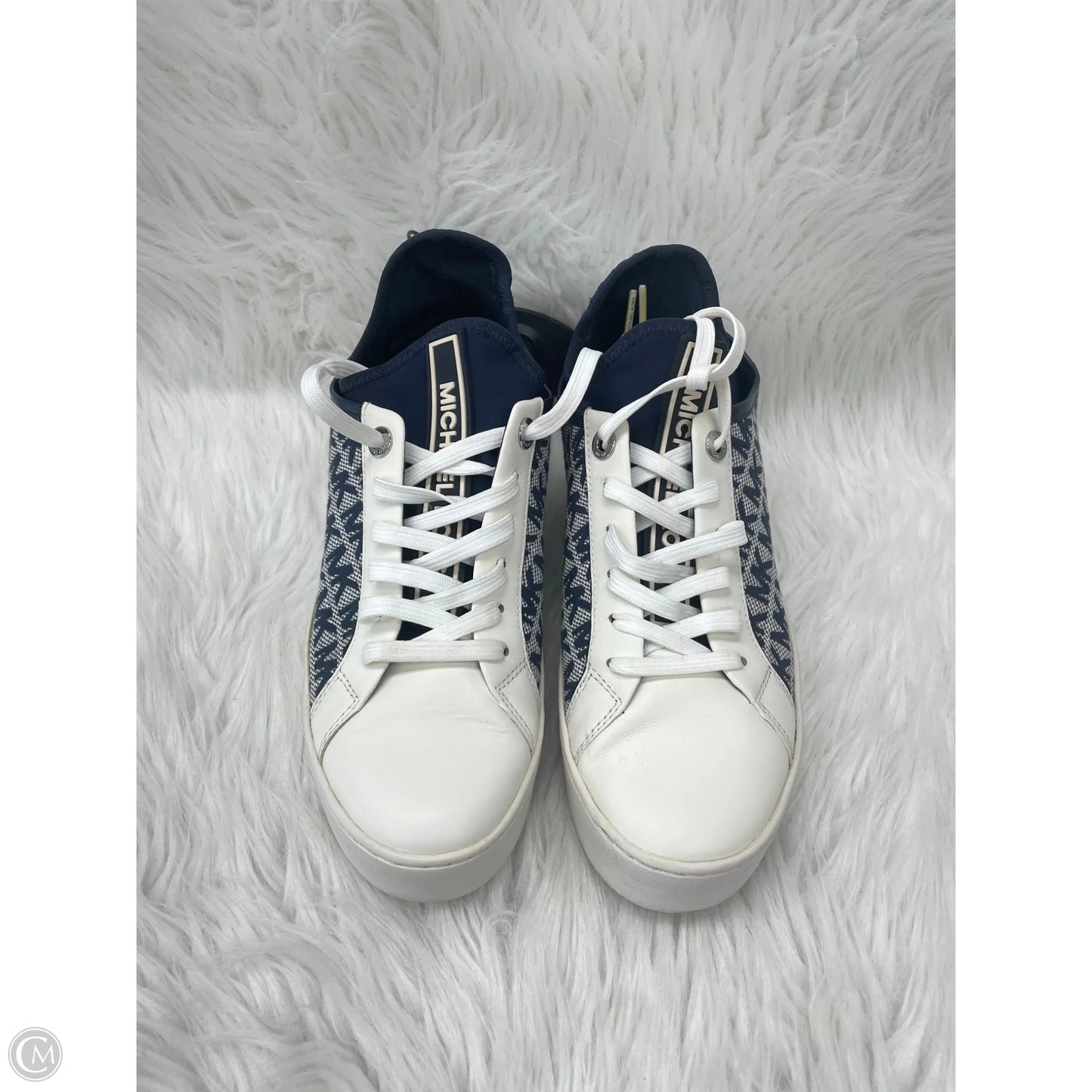 Shoes Designer By Michael Kors In Blue & Cream, Size: 7.5