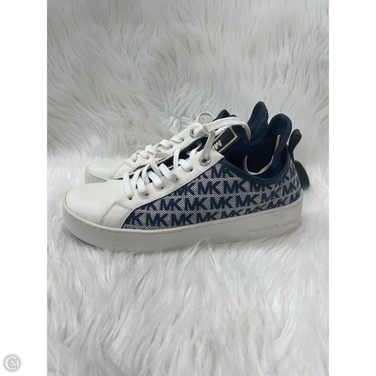 Shoes Designer By Michael Kors In Blue & Cream, Size: 7.5