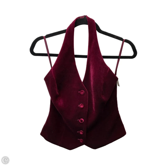 Blouse Sleeveless By White House Black Market In Maroon, Size: Xs