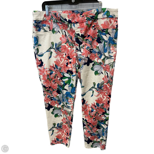 Pants Leggings By Chicos In Floral Print, Size: 16
