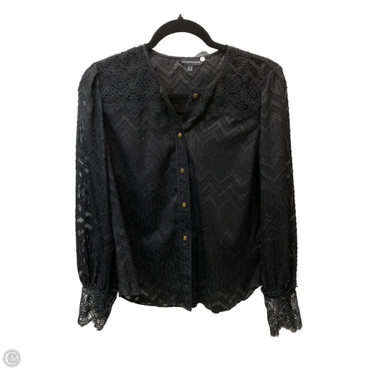Blouse Long Sleeve By catherine deana In Black, Size: S