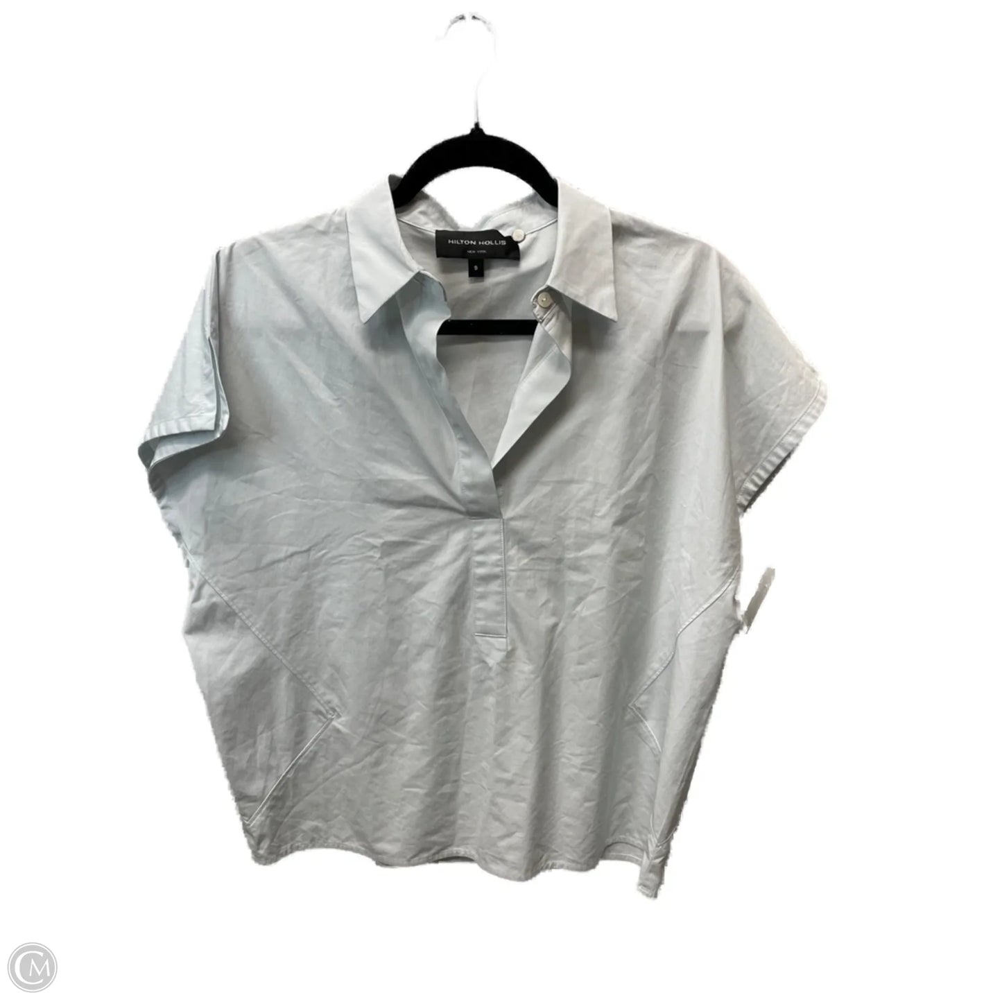 Blouse Short Sleeve By hilton hollis  In Blue, Size: S