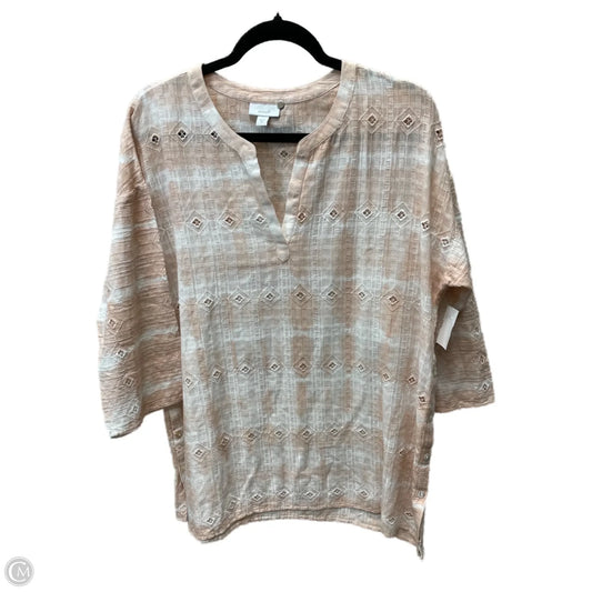 Tunic 3/4 Sleeve By J. Jill In Peach, Size: M