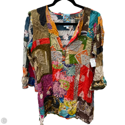 Tunic Long Sleeve By Johnny Was In Multi-colored, Size: S