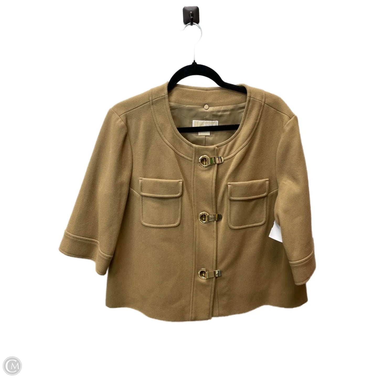 Coat Designer By Michael Kors In Tan, Size: Xl