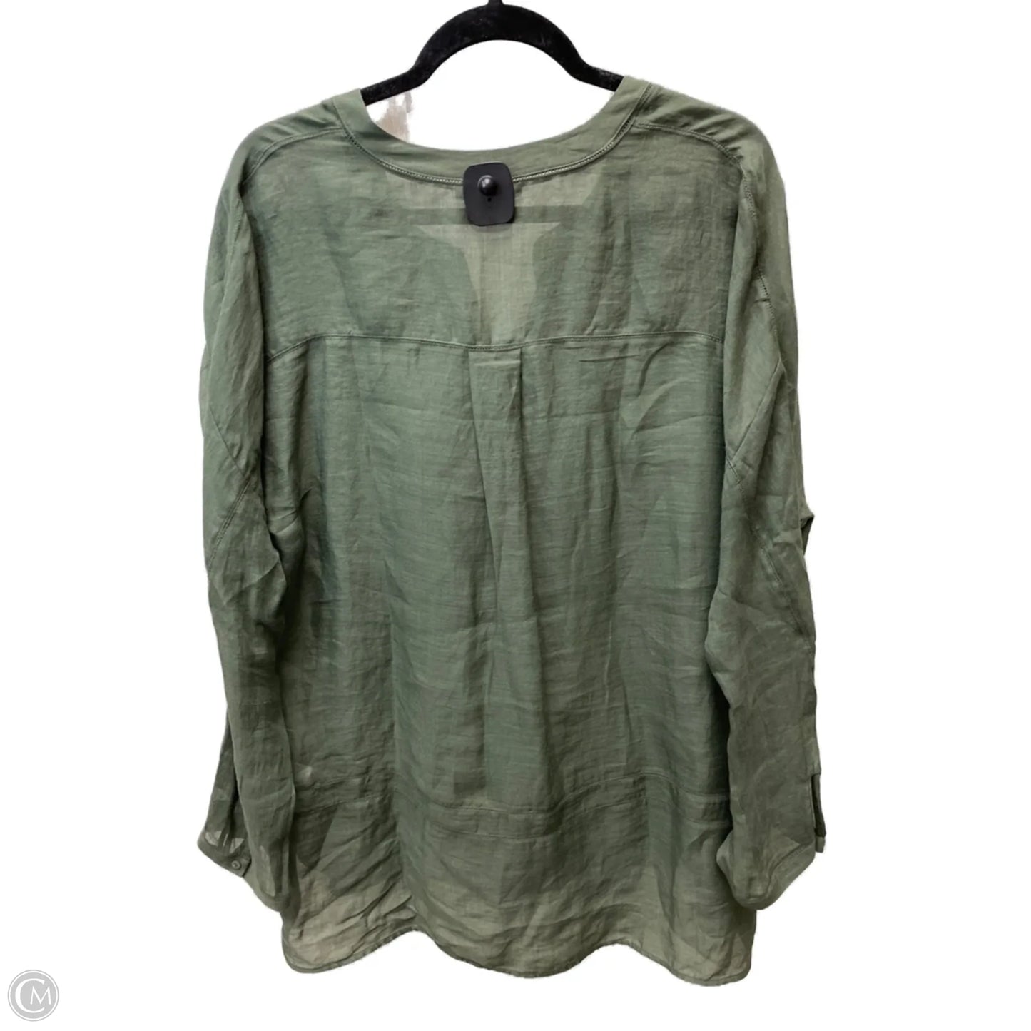 Tunic Long Sleeve By Vince In Green, Size: L