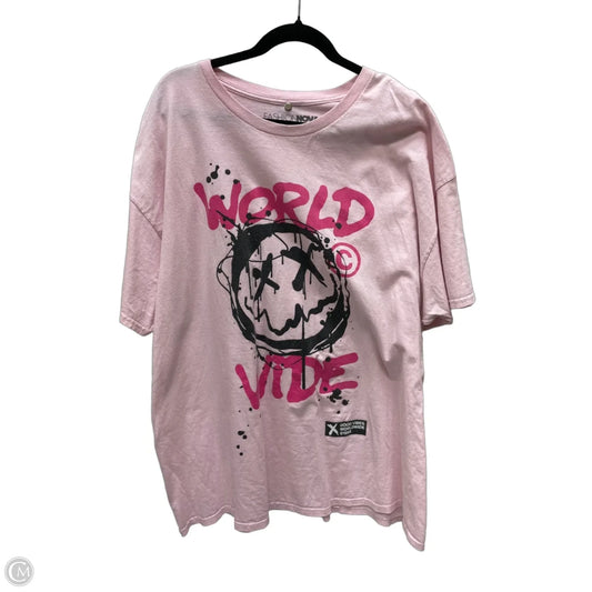 Top Short Sleeve By Fashion Nova In Pink, Size: 3x