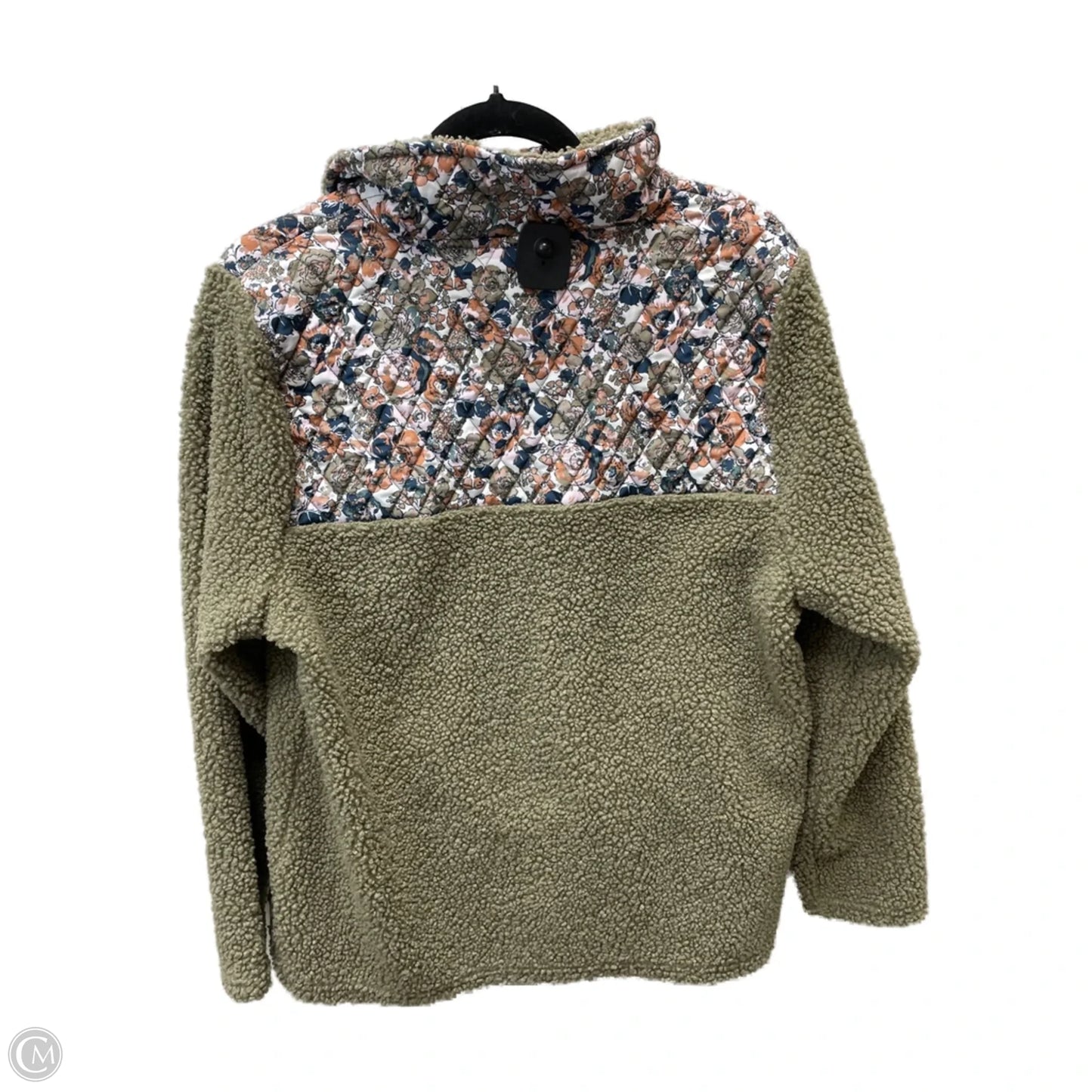 Jacket Faux Fur & Sherpa By Vera Bradley In Green & Pink, Size: L