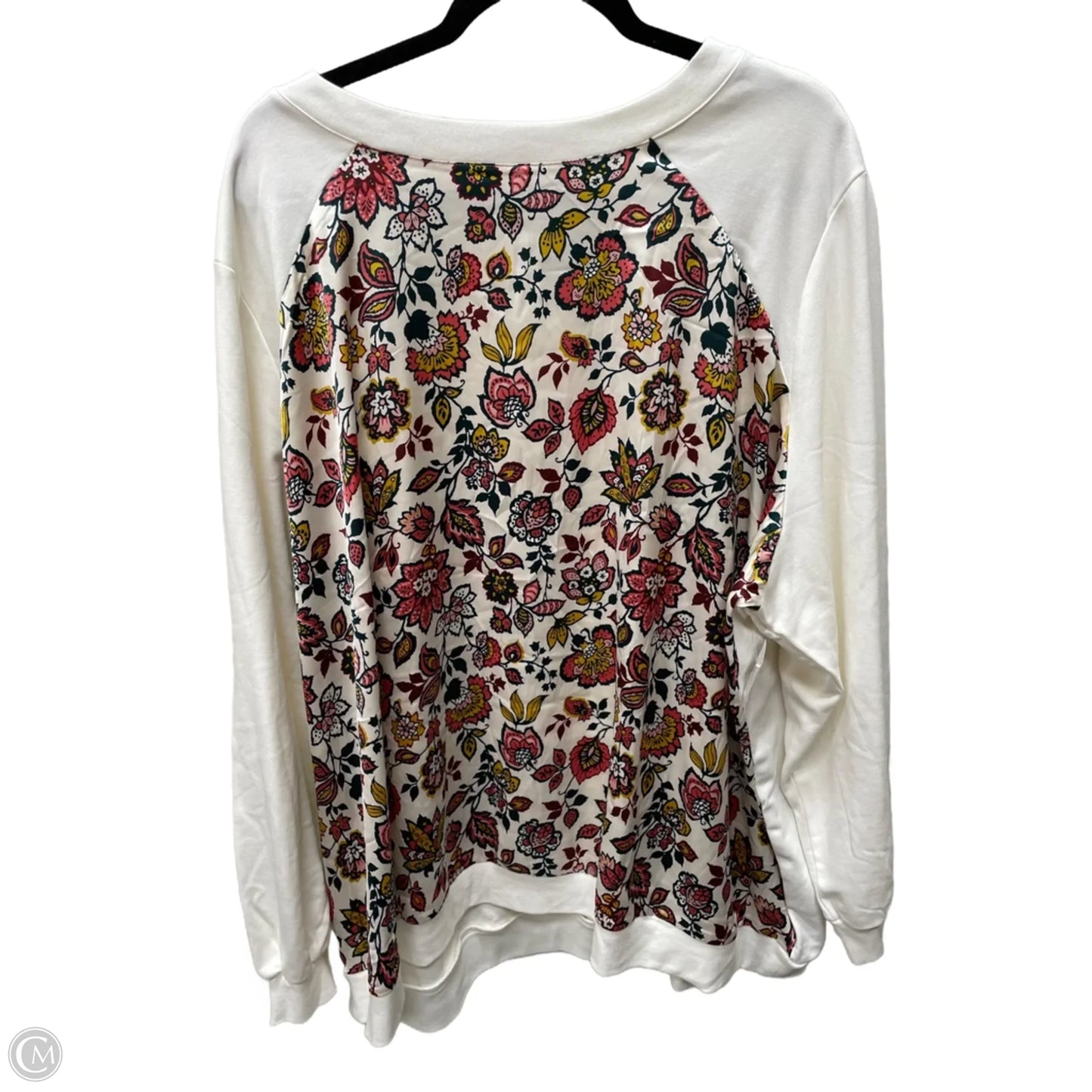 Top Long Sleeve Designer By Jason Wu In Floral Print, Size: 4x