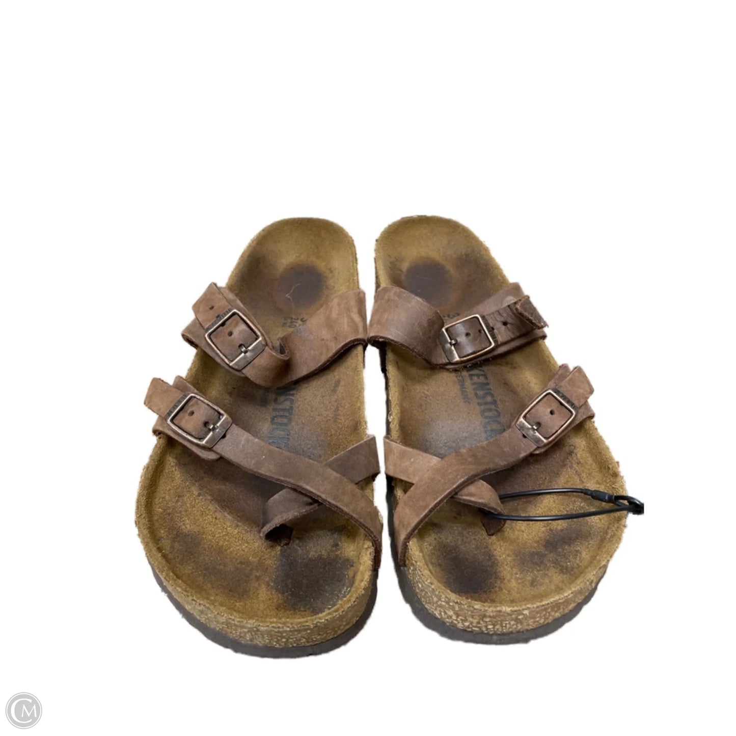 Sandals Flats By Birkenstock In Brown, Size: 6