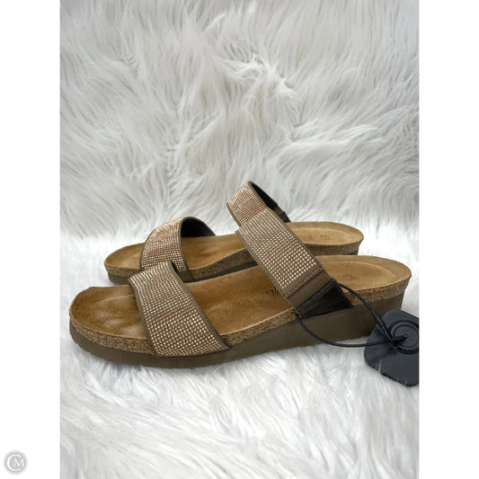 Sandals Heels Wedge By Naot In Rose Gold, Size: 10