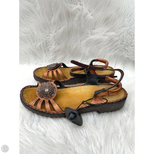 Sandals Heels Wedge By Naot In Copper, Size: 9
