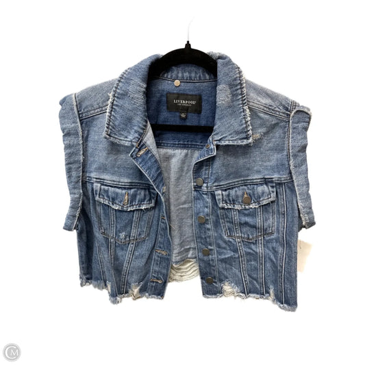 Jacket Denim By Liverpool In Blue Denim, Size: L