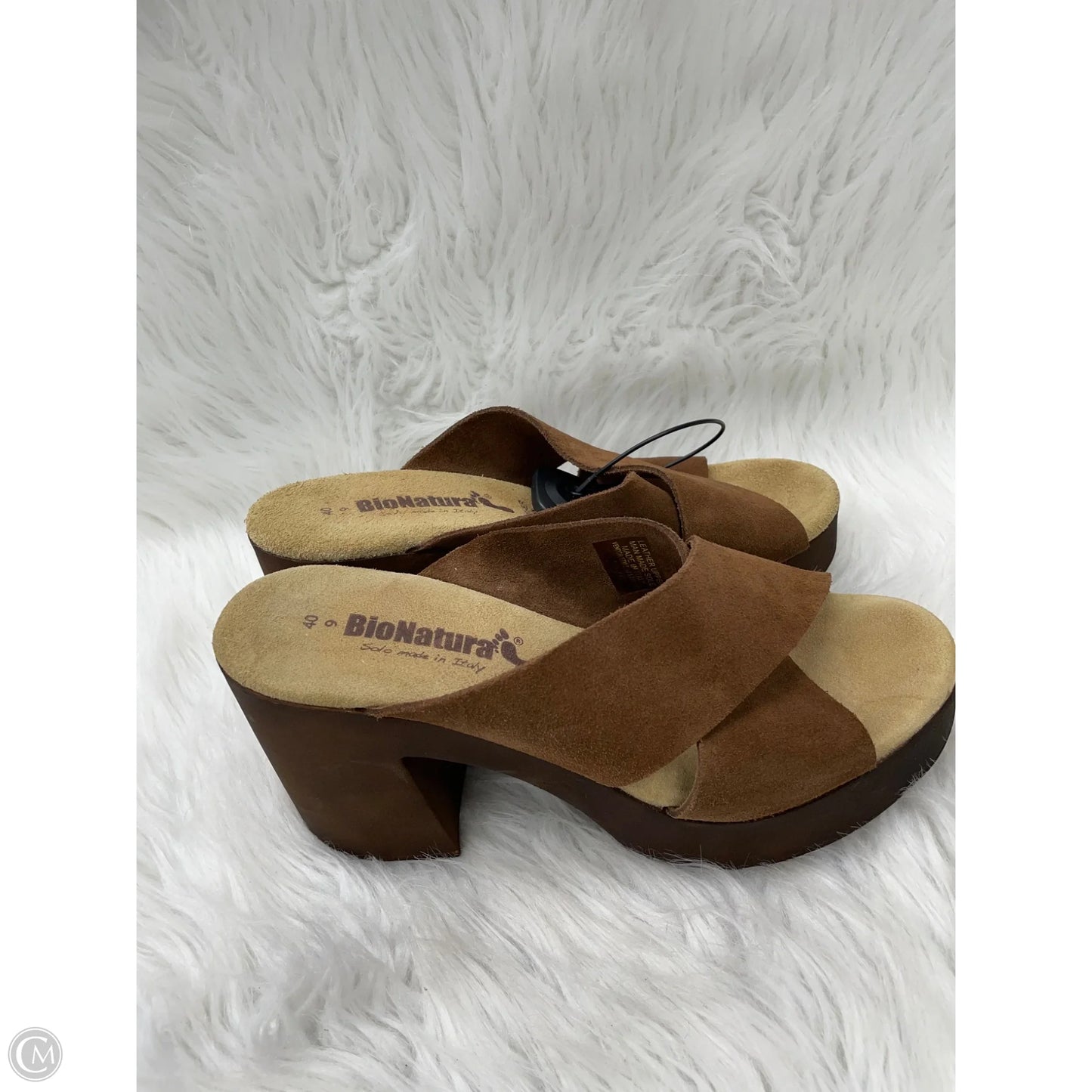 Sandals Heels Block By Cmc In Brown, Size: 9