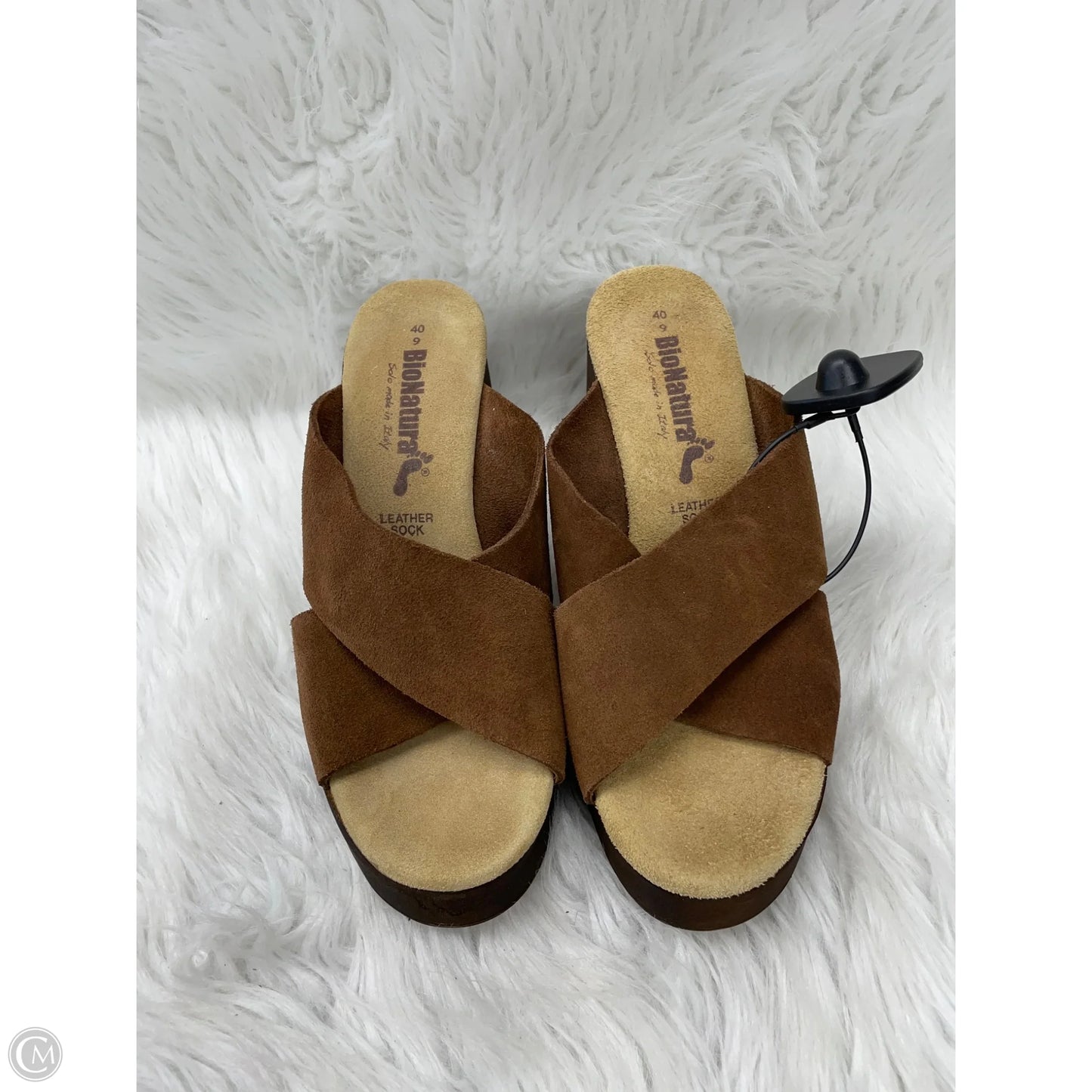 Sandals Heels Block By Cmc In Brown, Size: 9