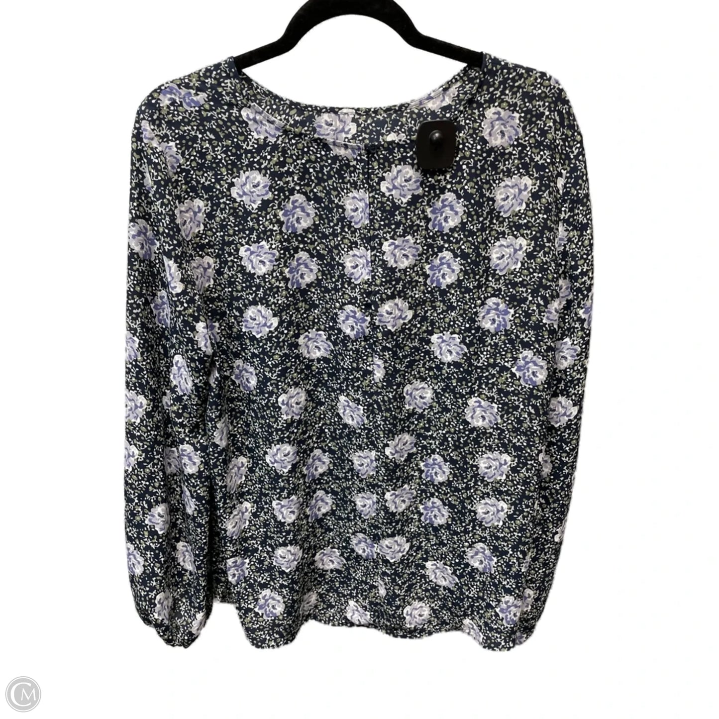 Top Long Sleeve By Loft In Floral Print, Size: L