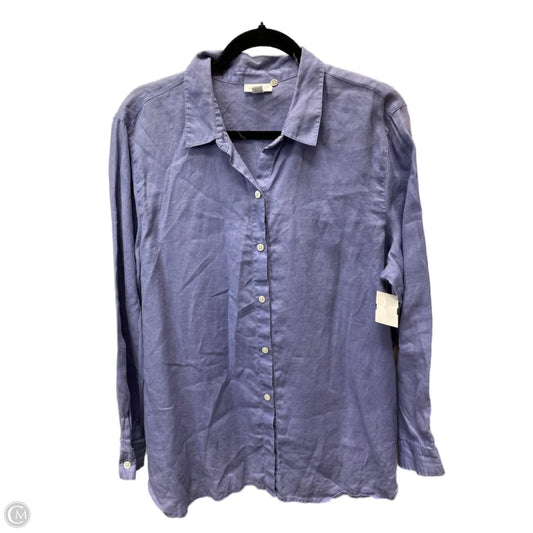Top Long Sleeve By J. Jill In Blue, Size: L