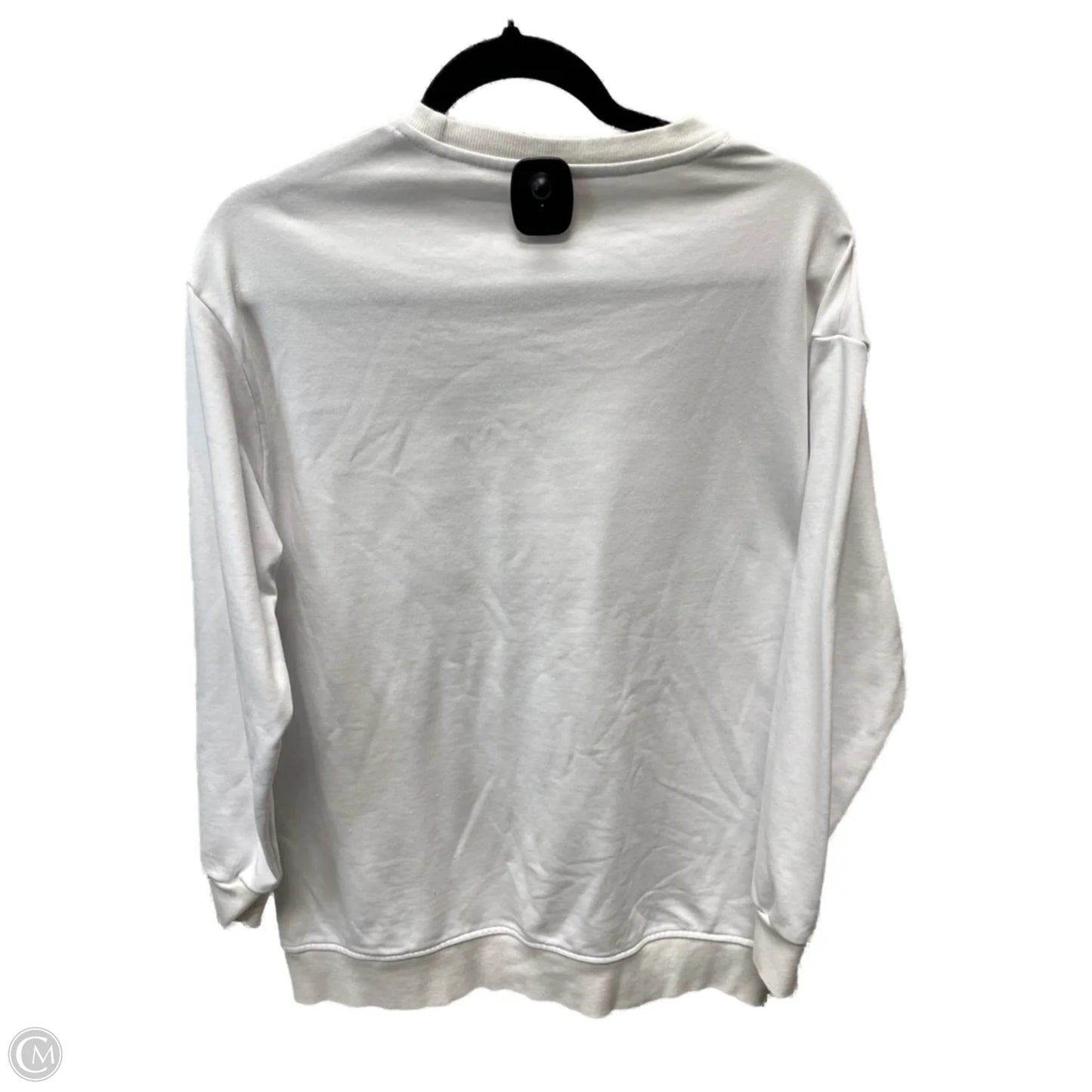 Sweatshirt Crewneck By Clothes Mentor In White, Size: M