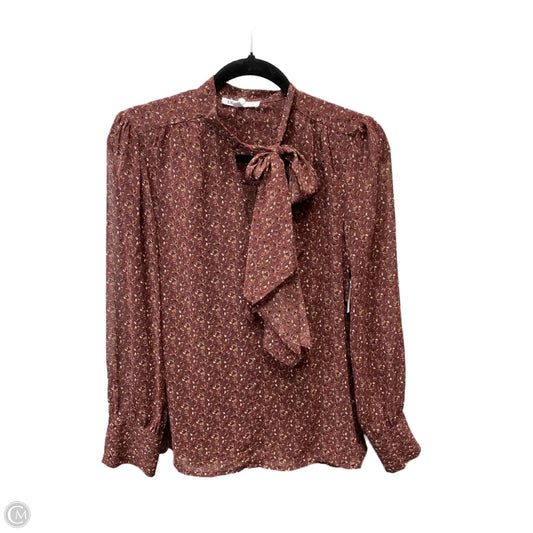 Top 2pc Long Sleeve By Dr2 In Maroon, Size: S