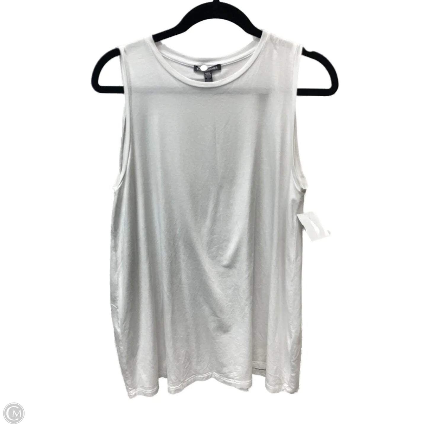 Top Sleeveless By Eileen Fisher In White, Size: M