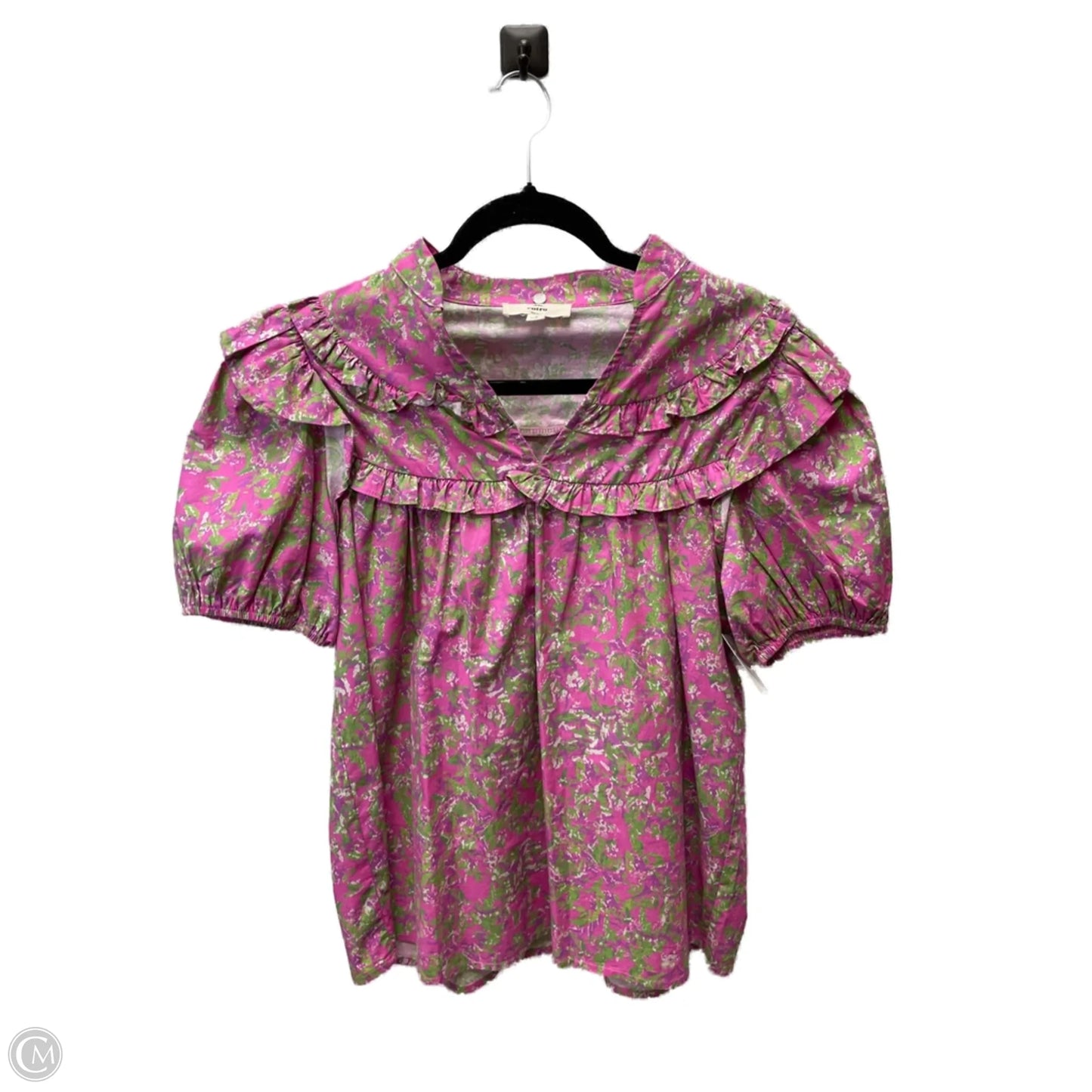 Top Short Sleeve By Entro In Pink & Purple, Size: S