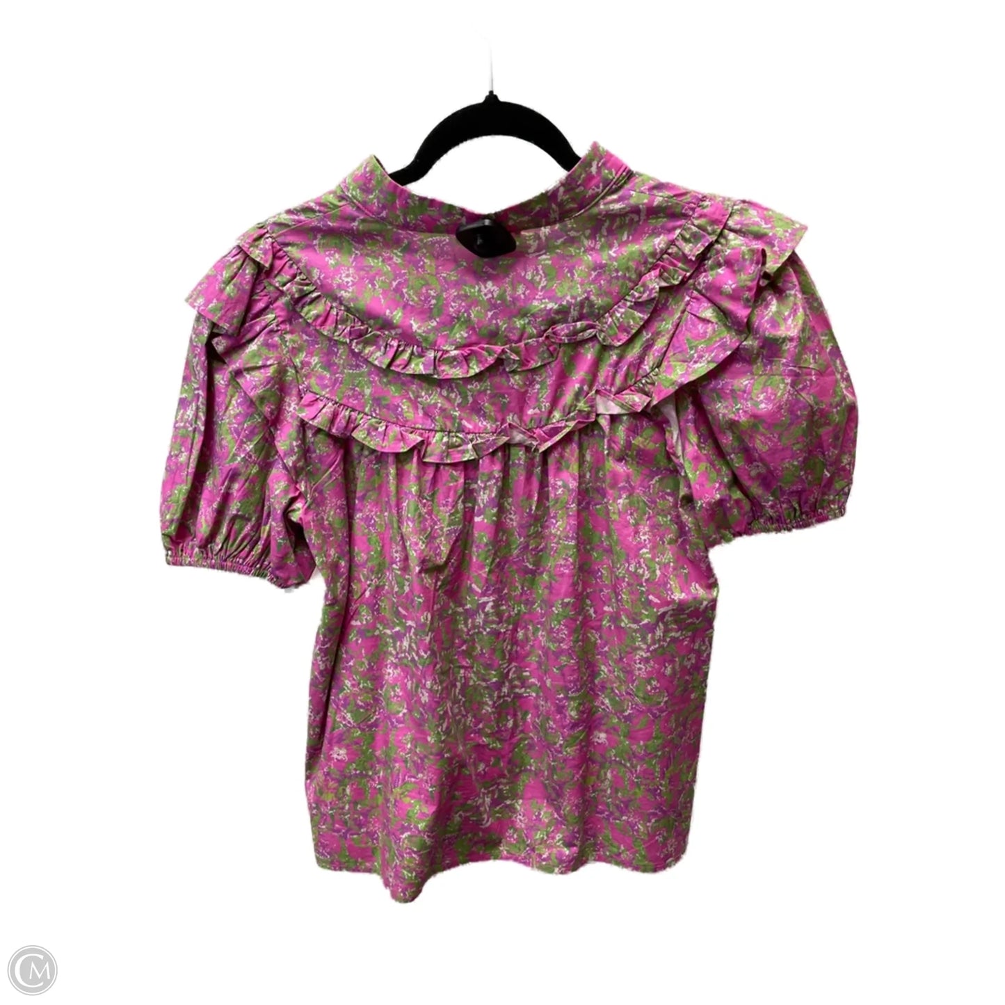 Top Short Sleeve By Entro In Pink & Purple, Size: S