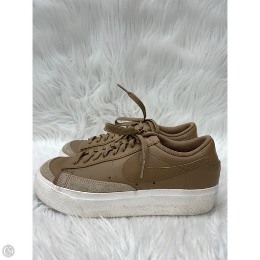 Shoes Sneakers Platform By Nike In Tan, Size: 7