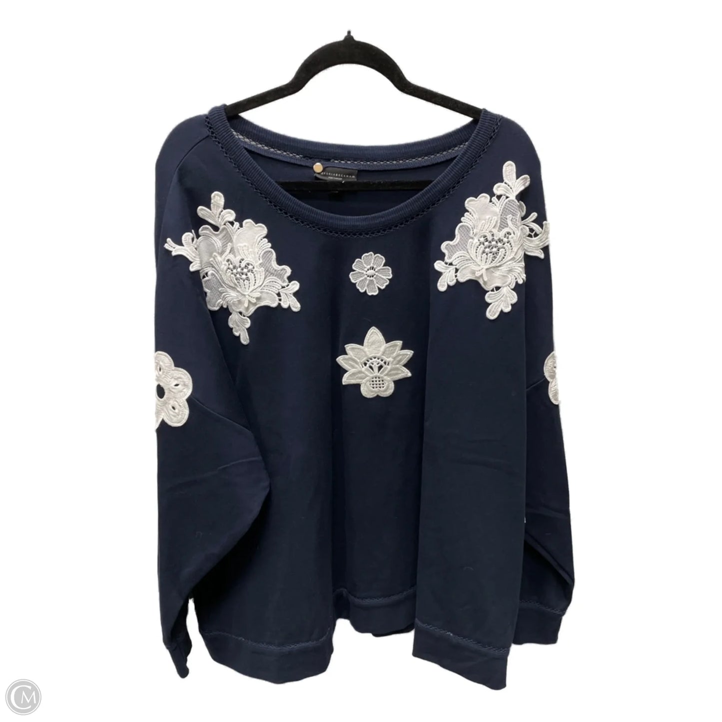 Top Long Sleeve By VICTORIA BECKHAM- Target-designer In Navy, Size: 3x