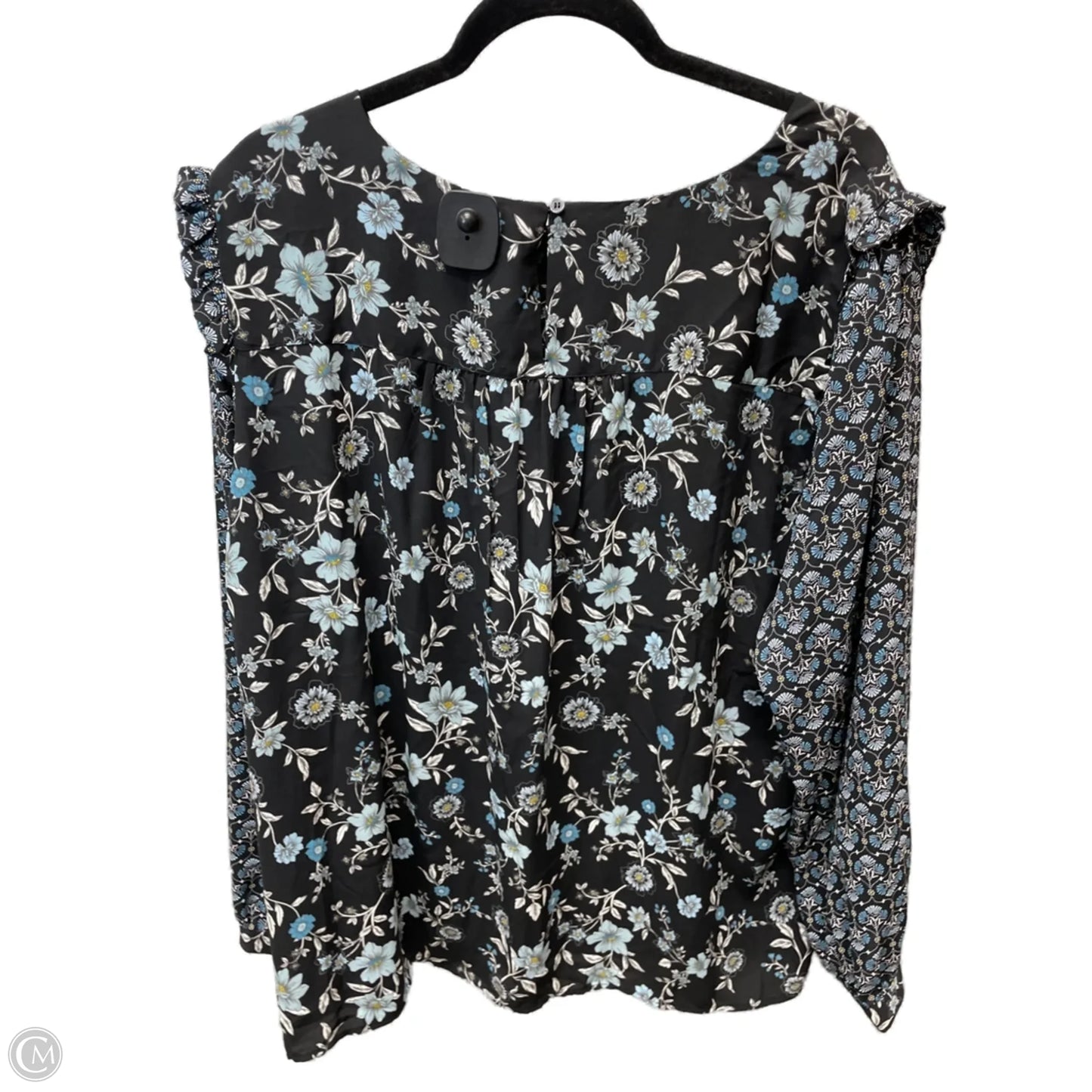 Blouse Long Sleeve By Loft In Floral Print, Size: 1x