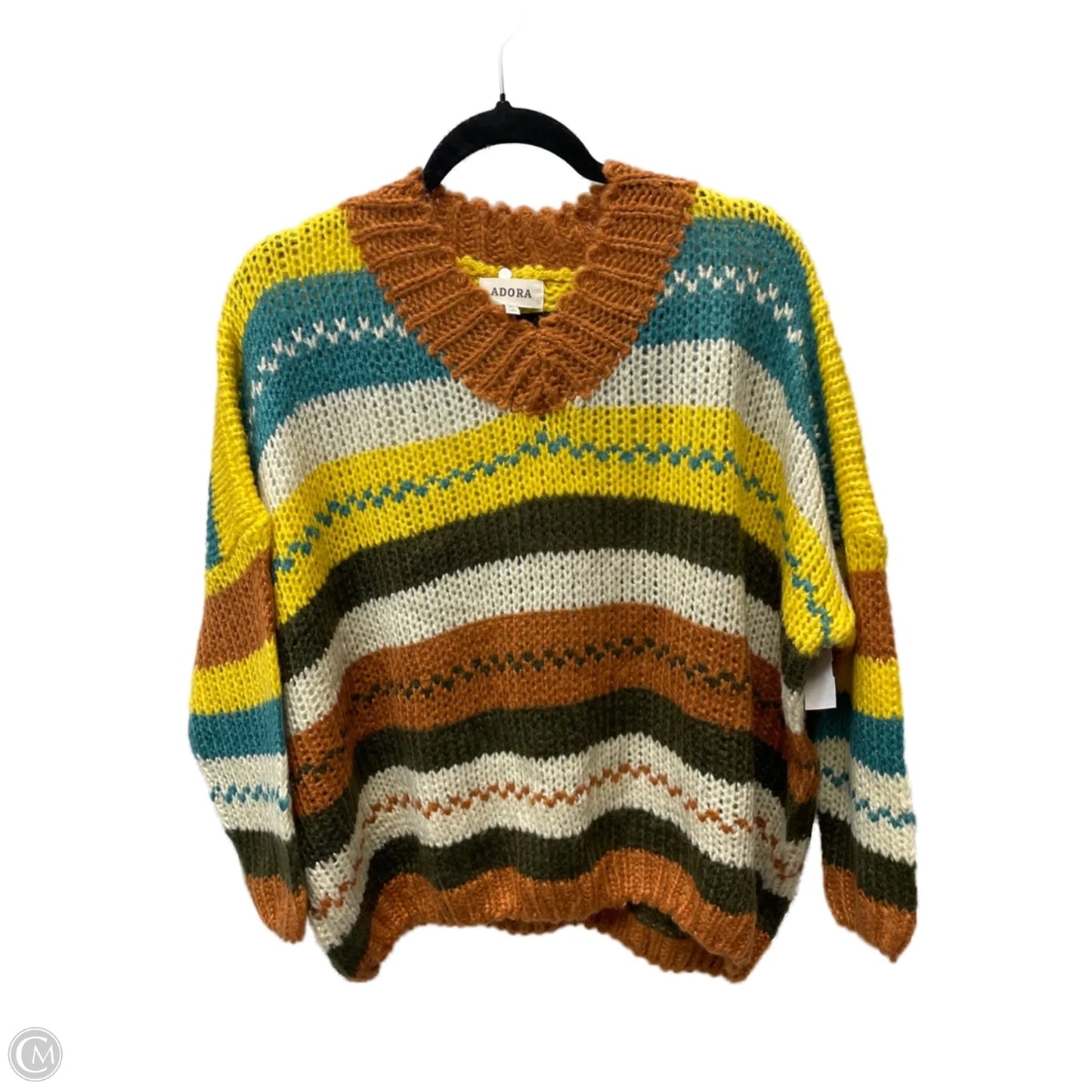 Sweater By ADORA In Striped Pattern, Size: L