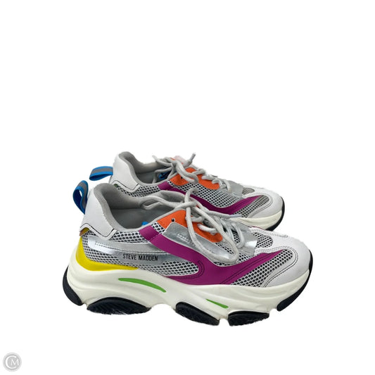 Shoes Sneakers Platform By Steve Madden In Multi-colored, Size: 9