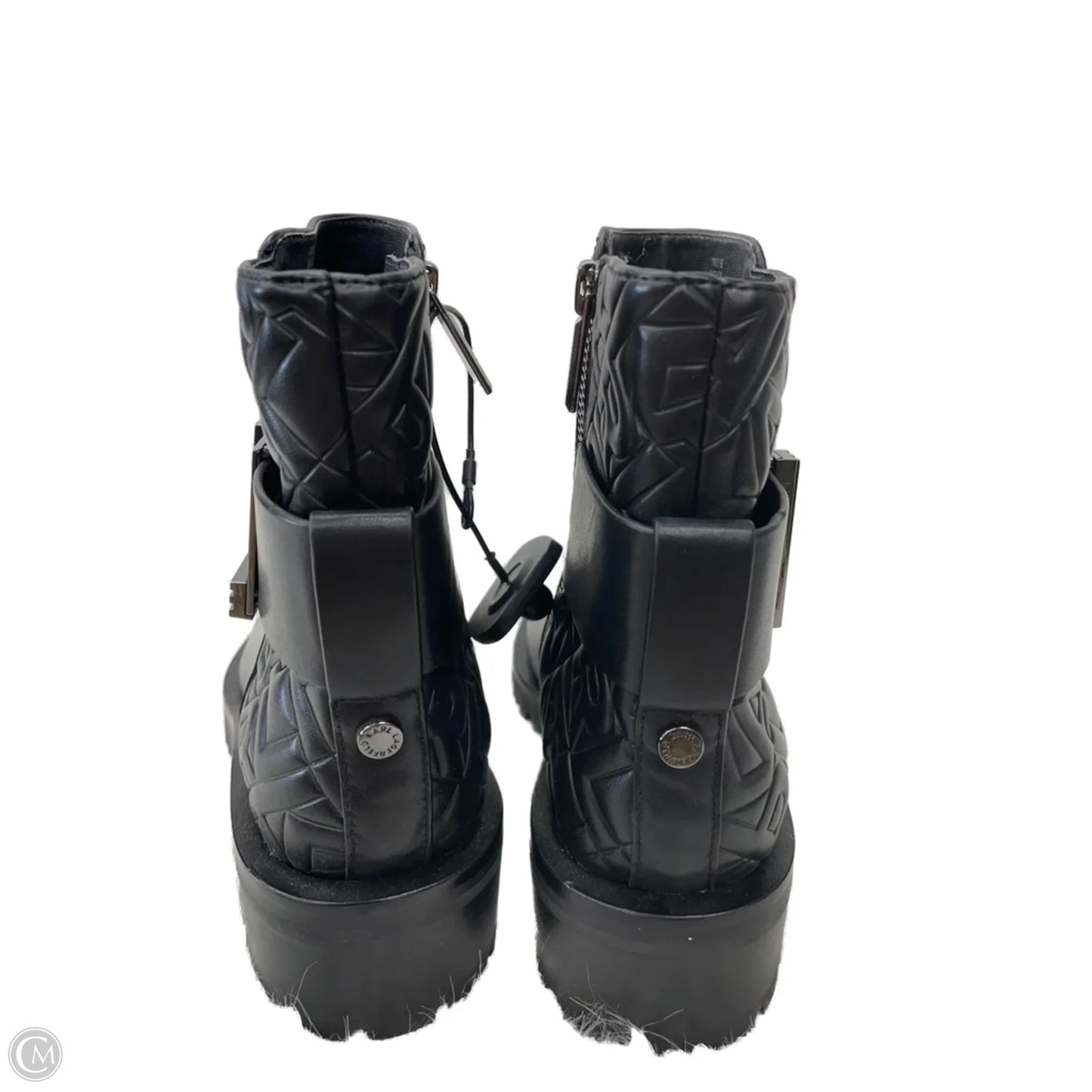 Boots Designer By Karl Lagerfeld In Black, Size: 7