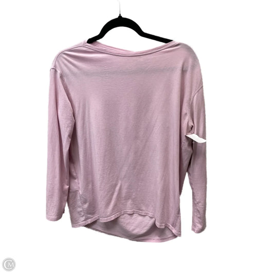Athletic Top Long Sleeve Crewneck By Lululemon In Pink, Size: 4